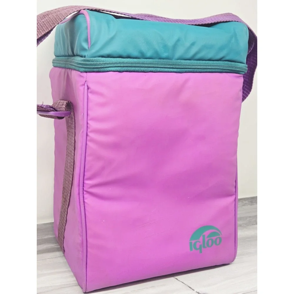 Igloo Retro Neon Lunch Cooler Bag Large 13×10 Vintage Style Purple‎